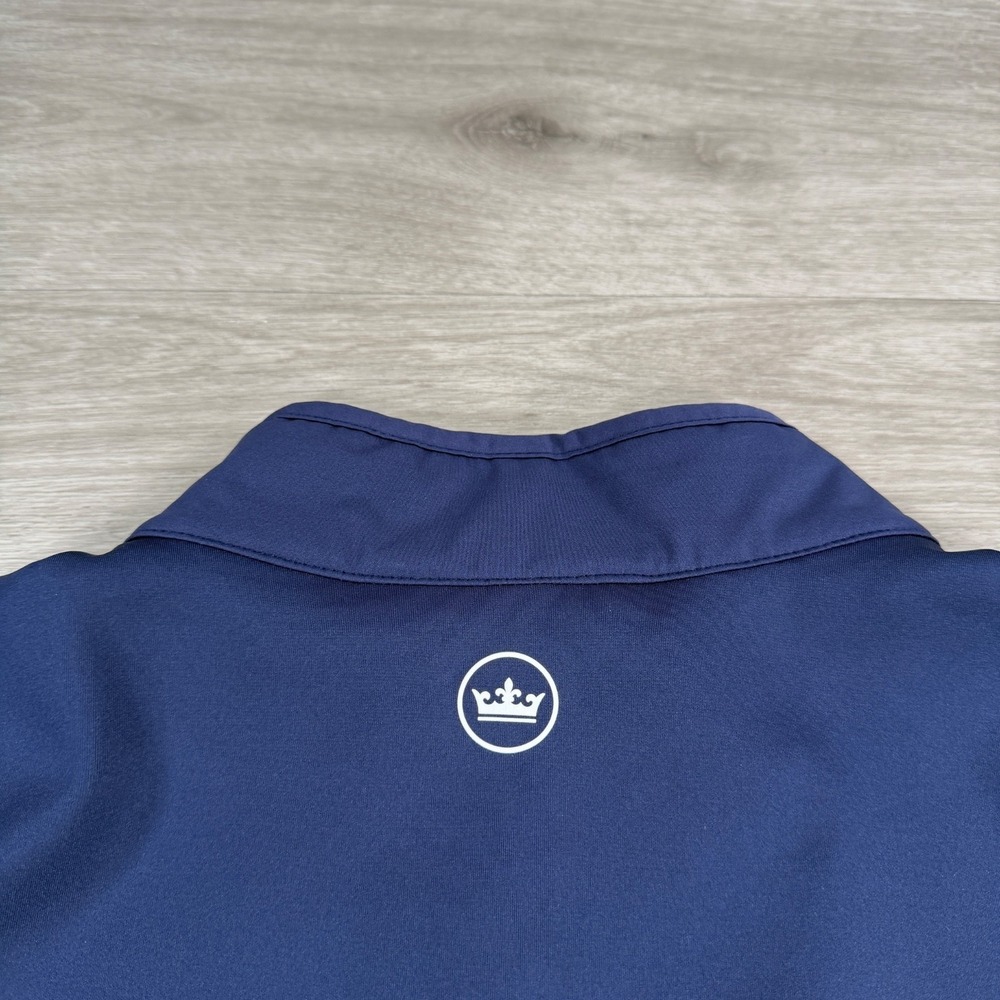 Peter Millar Weld Elite Hybrid 1/2 Zip Pullover Blue Mens XL Golf Performance - Picture 9 of 10